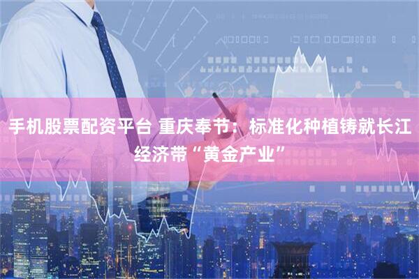 手机股票配资平台 重庆奉节：标准化种植铸就长江经济带“黄金产业”